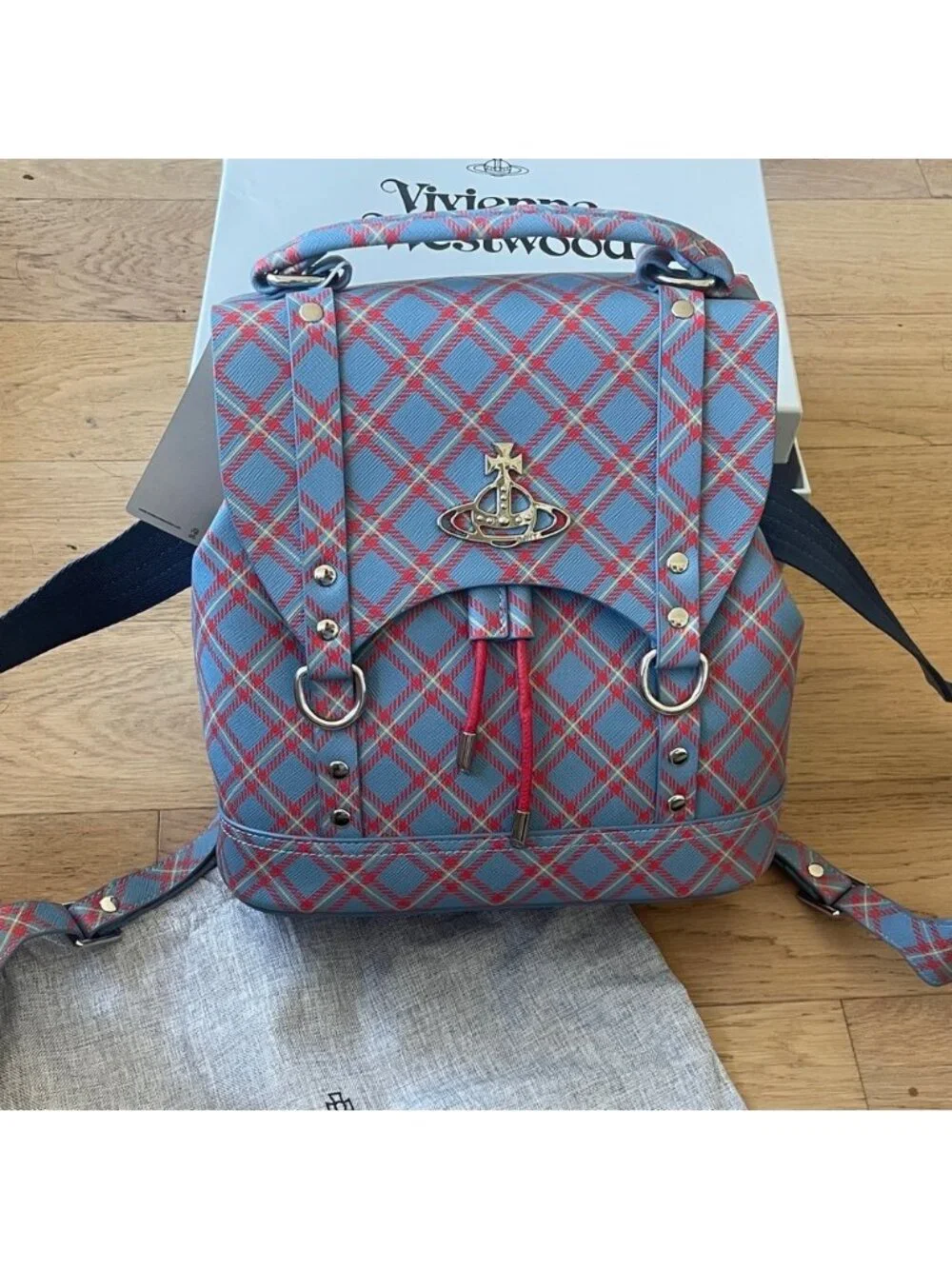Vivienne Westwood Blue and Pink Men's Backpack